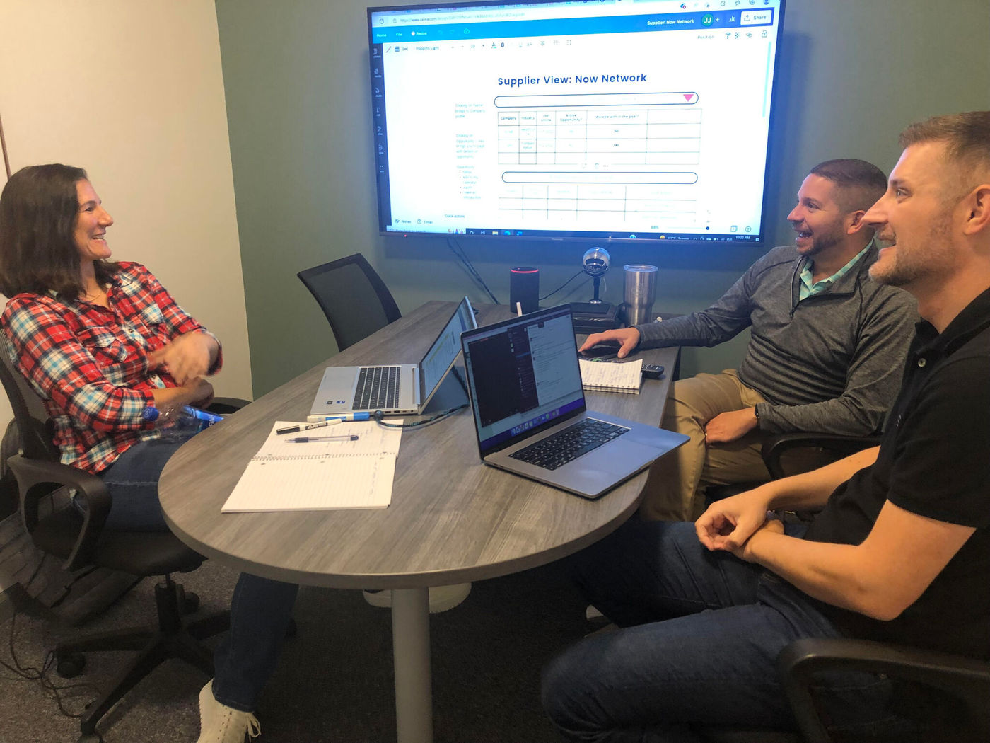 APG team working together at a table