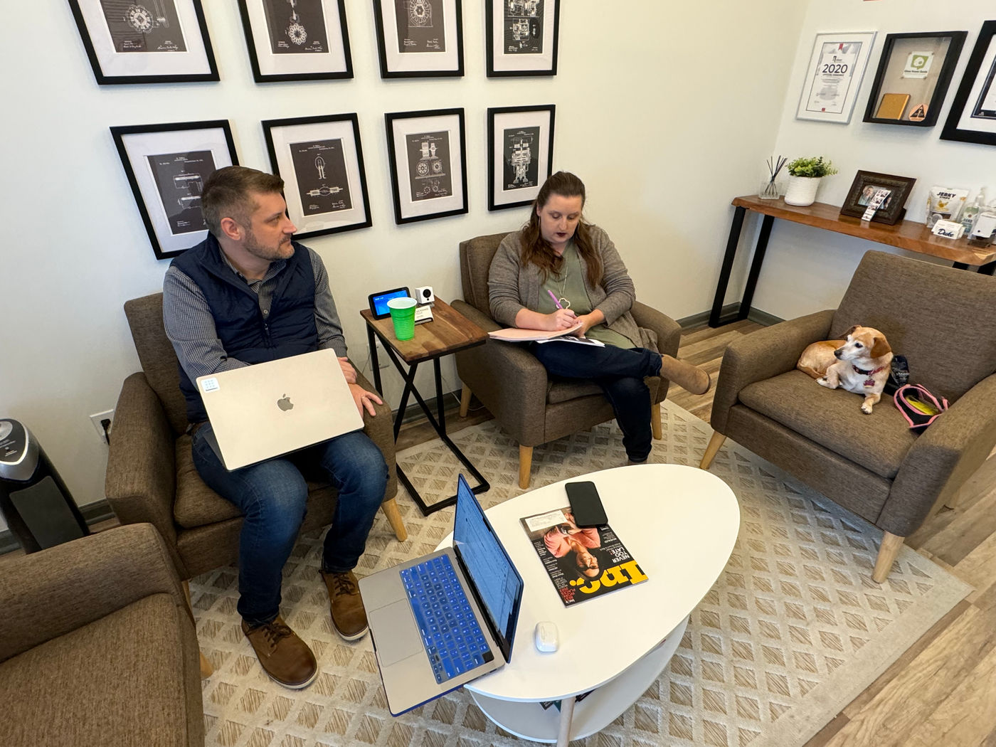 APG team members collaborating in the office